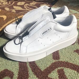 Adidas sleek platform zip up shoes